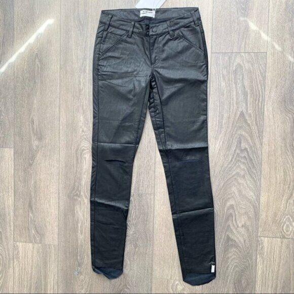 Free People One Teaspoon Apollo Pant Straight Leg Faux leather Black Size XS - Picture 2 of 16